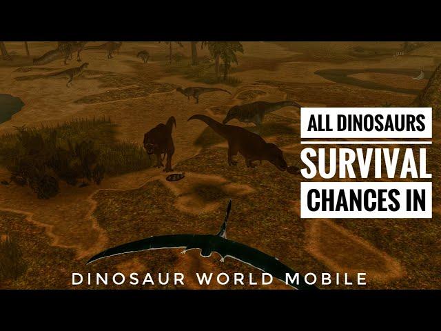 All Dinosaur Survival Chances | Roblox Dinosaur World Mobile