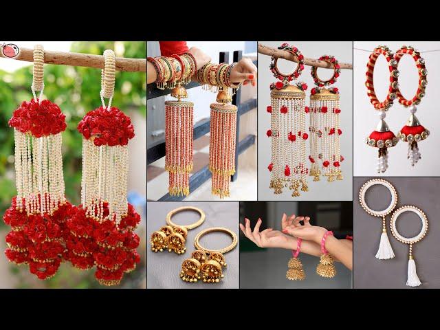 Simple Bangle Convert into New Style!.. DIY Jhumka Bangle Making At Home - DIY Kalire - Bridal Chuda