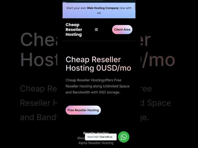 Free Reseller Hosting from Cheap Reseller Hosting again