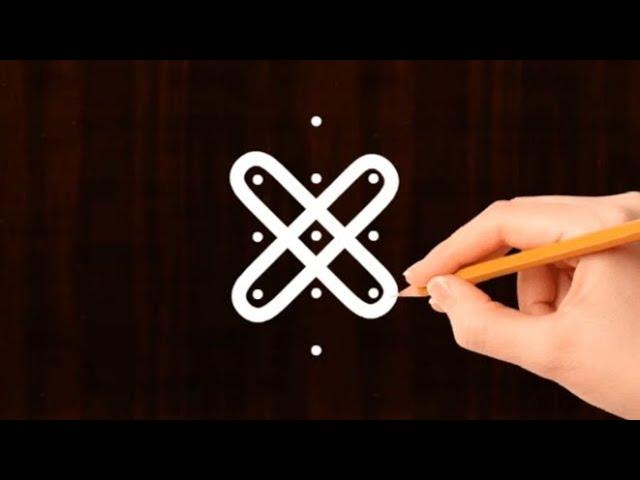 Very easy daily use muggulu || Sikku kolam rangoli || latest kolangal by Ramya || free hand rangli