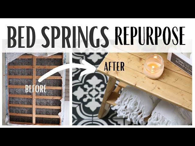 Bed Springs Repurpose ~ DIY Furniture ~ Box Springs Upcycle ~ Repurposed Furniture