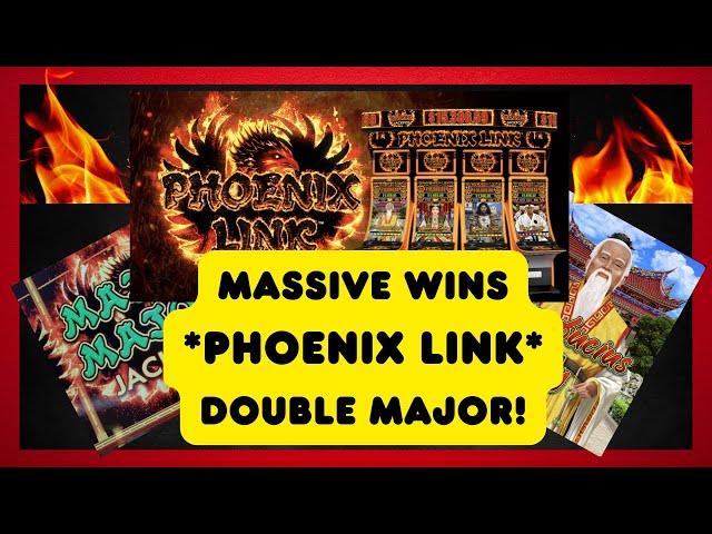 HUGE WINS on the Phoenix Link Slot Machine! DOUBLE MAJOR Jackpot Unlocked!