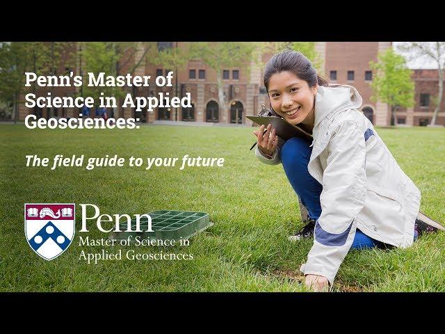 Penn's Master of Science in Applied Geosciences