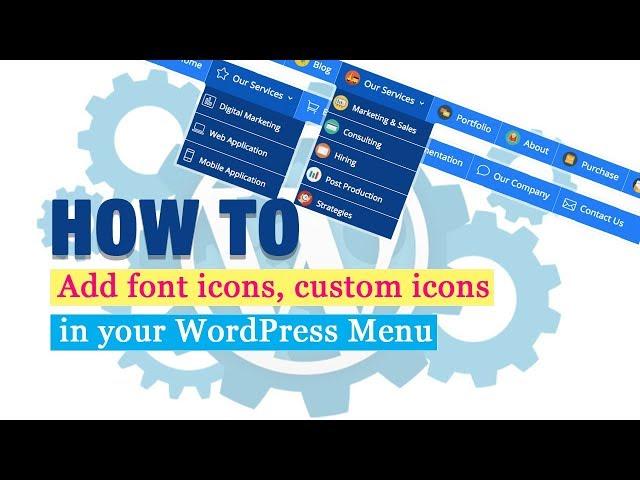 How to Add Font or Custom Icon in your WordPress Menu - Step by Step | WordPress Tutorial