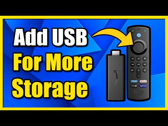 How to Setup External USB Storage on Firestick 4k Max or FIRE TV (Get More Space)