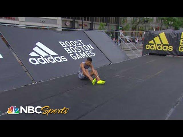 Wayde van Niekerk pulls up lame during 200m at 2021 Adidas Boost Boston Games | NBC Sports