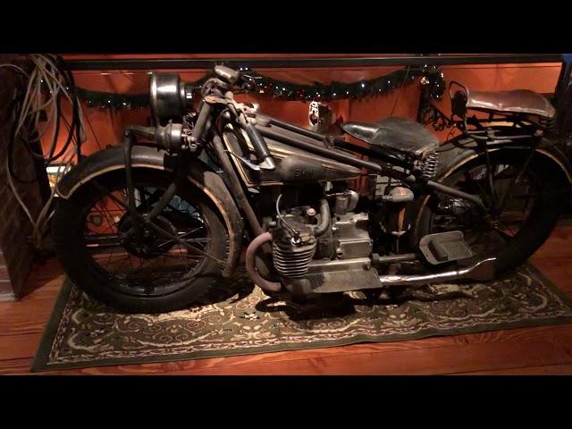 A few unrestored vintage BMW motorcycles in my friend's attic