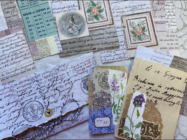 Junk Journal Part 1: what to make with printed letters | collage masterboard and trifold