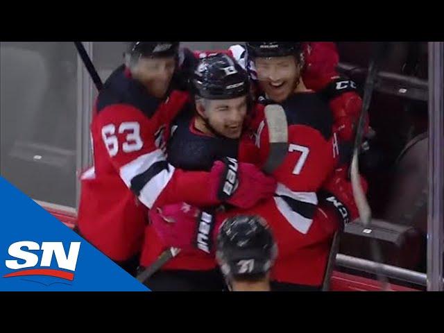 Dougie Hamilton Scores First Goal With Devils 17 Seconds Into Game