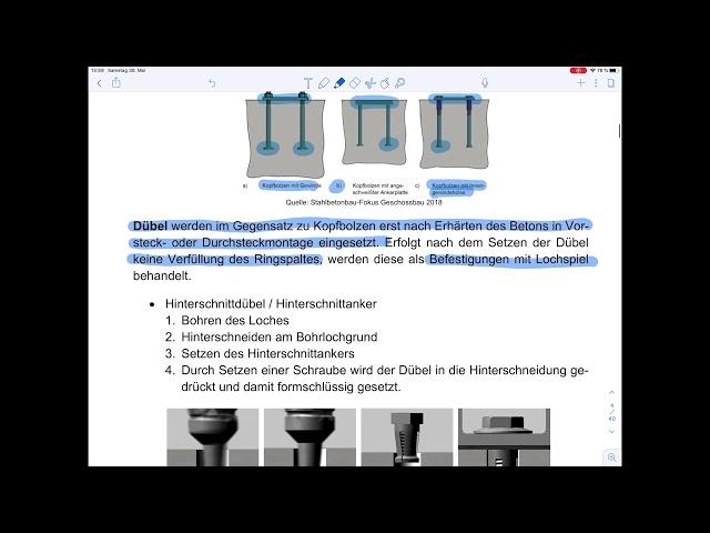 Massivbaukonstruktionen – Vorlesung – Befestigungsmittel 1