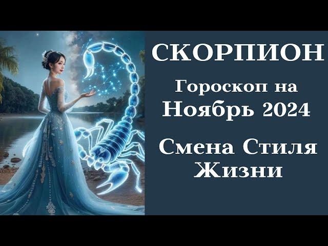 СКОРПИОН  Ноябрь 2024 Смена Стиля Жизни┃#гороскоп #скорпион #ноябрь #2024 #топ #удача #любовь #успех