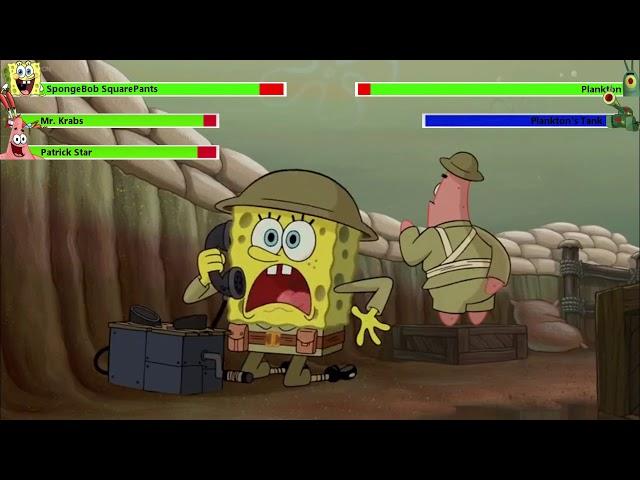 The SpongeBob Movie: Sponge Out of Water (2015) Food Fight with healthbars