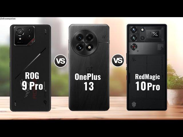 Asus Rog Phone 9 Pro vs OnePlus 13 vs Red Magic 10 Pro || Full Comparison