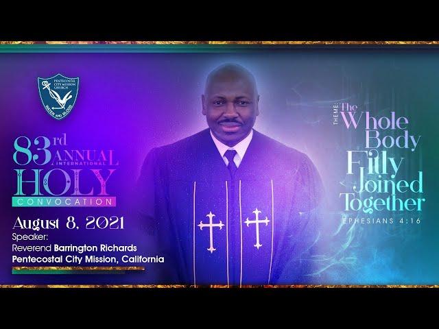 Pentecostal City Mission Church, Inc. 83rd Annual International Convocation | August 8, 2021