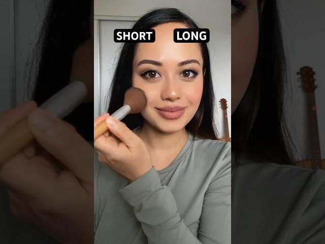 Blush Placement for a Long Vs Short Face Shape #blush #makeuptips