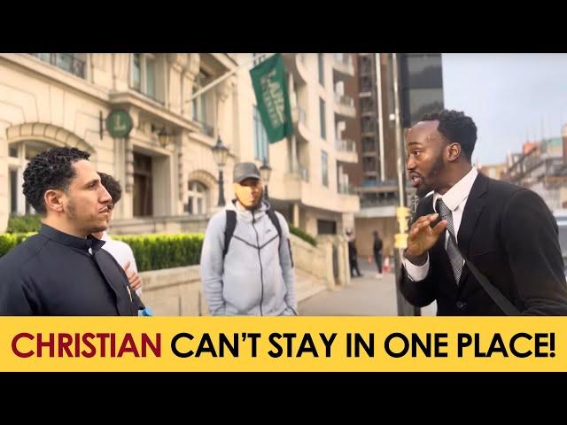 Crazy Christian With The Holy Ghost Can’t Stay In One Place! | Outside Speakers Corner