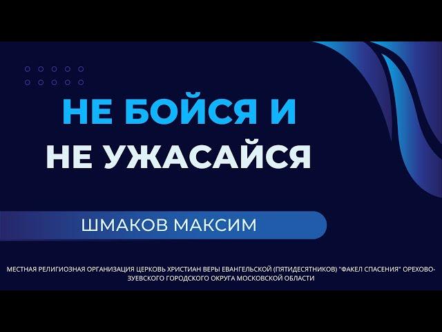 "Не бойся и не ужасайся" / Максим Шмаков