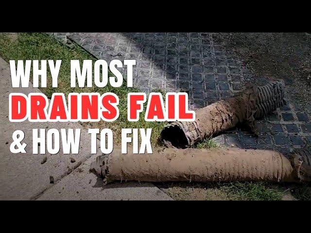 How to Build a Better French Drain Digging SHALLOW - Diy 3" corrugated  pipe