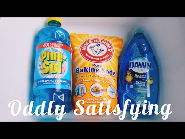 ASMR SQUEEZING | Blue PINESOL + BAKING SODA + Blue DAWN Soap