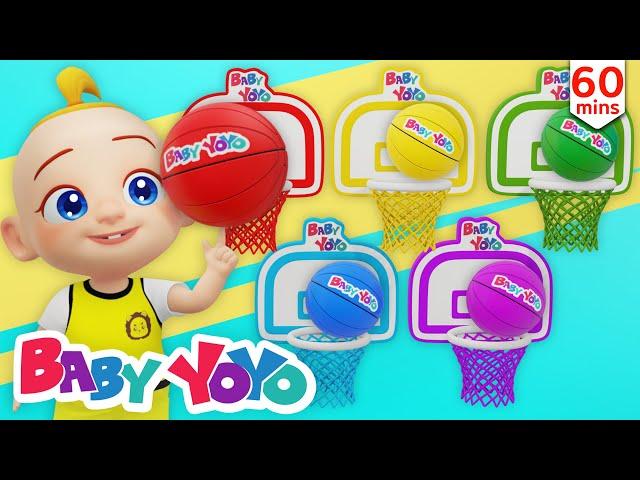 The Colors Song (Color BasketBall) + more nursery rhymes & Kids songs - Baby yoyo