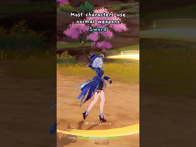 Unusual weapon types in Genshin! #shorts