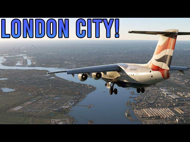 🫠 BAe 146 into LONDON CITY! ️ LSGG  EGLC ️