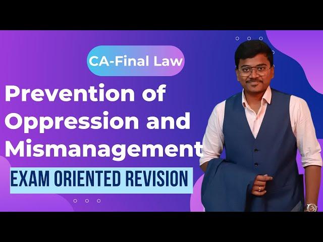 Prevention of Oppression and mismanagement Revision CA Final law