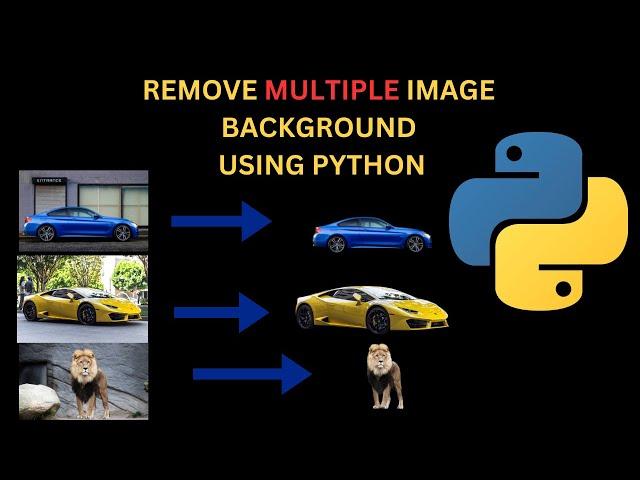 Python Remove Multiple or Bulk Background From Images Automatically I Beginners #python #bgremove