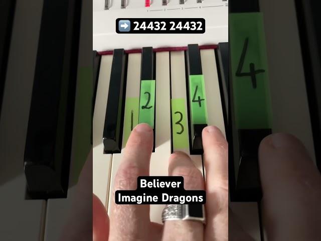 How to play Believer by Imagine Dragons on piano