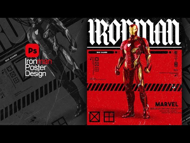 IRON MAN POSTER DESIGN | GRAPHIC DESIGN | PHOTOSHOP TUTORIAL