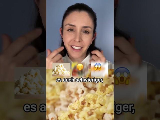 Keiner mit einer Zahnspange beachtet Popcorn