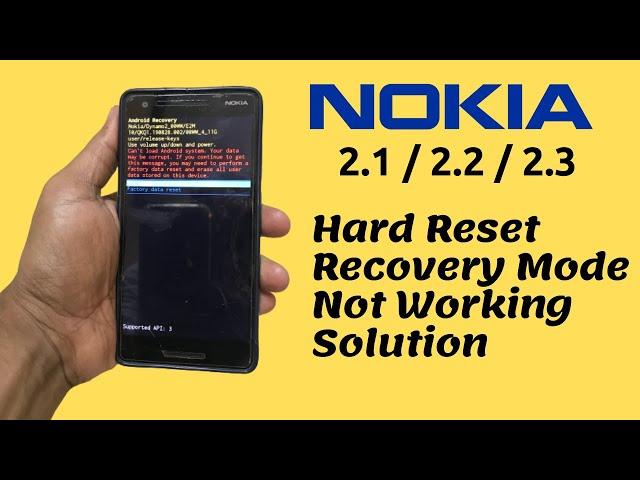 Nokia 2.1 Restart Problem | Hard Reset | Hang on Logo | Nokia Recovery Mode No Command Solution