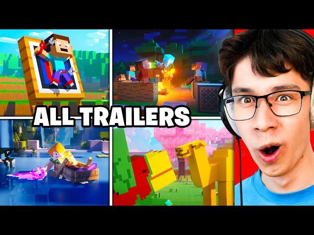 Reacting to EVERY Minecraft Cinematic Trailer!