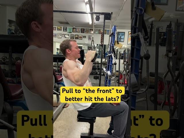 I use this Charles Glass tip to feel my lats more on pulldowns