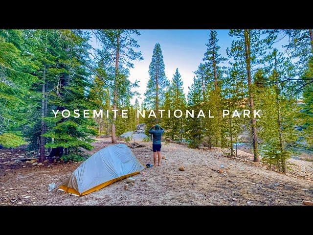 Hiking Alone 11 Miles to Riverfront Campsites in Yosemite