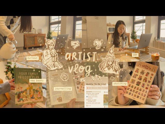 a cosy & productive day in my life as a children’s book illustrator ‍ artist vlog