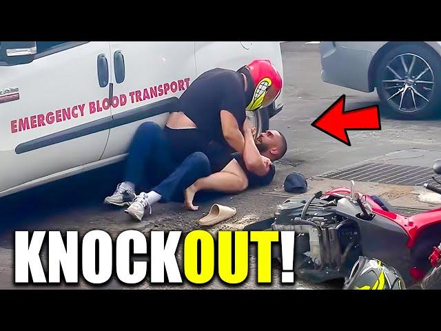 WHEN BIKERS FIGHT BACK | EPIC & CRAZY MOTORCYCLE MOMENTS 2024 - #88