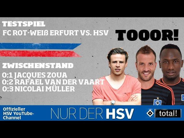 Testspiel Rot-Weiß Erfurt - HSV | Zwischenstand | Premierentreffer 0:3 Nicolai Müller