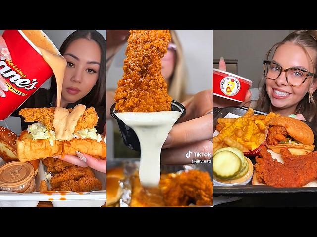 Asmr EATING | 138  | Wingstop & Raising Cane's, In-n-Out, Chipotle Burrito, korean corndogs & more