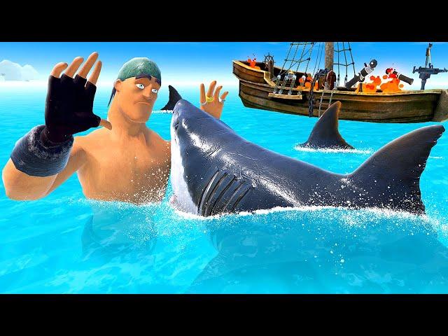 My Pirate Friend Gets EATEN by a Shark - Sail VR Gameplay