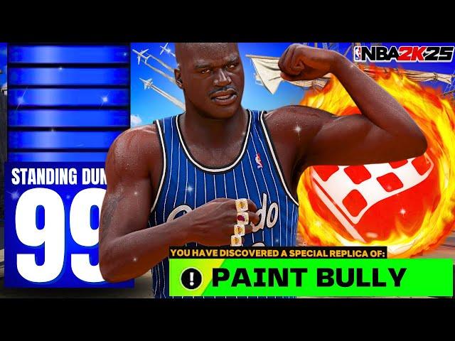 99 BLOCK + 99 STANDING DUNK SHAQUILLE O'NEAL BUILD BROKE NBA 2K25! BEST CENTER BUILD IN NBA2K25!