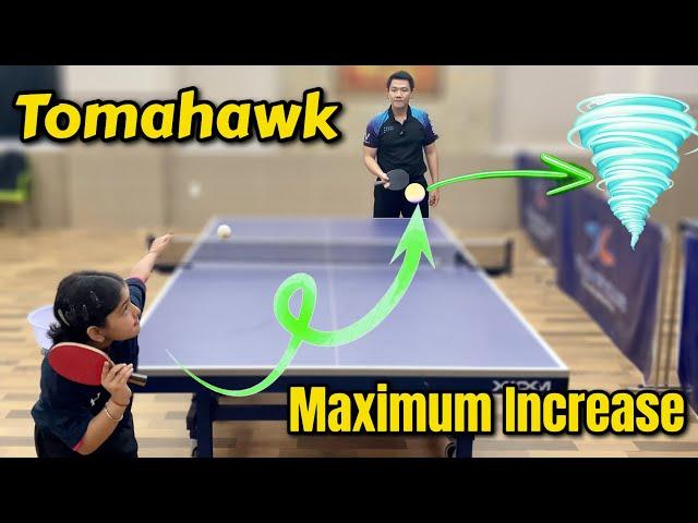 How to increase the maximum sidespin for Tomahawk Serve technique |  special training