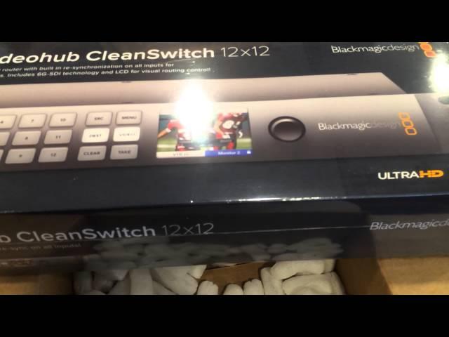 Blackmagic Design Smart Videohub CleanSwitch 12x12 Unboxed and Briefed.