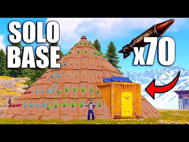 I Built The Wrold's Most Powerful Solo Base in Rust (70 Rocket Raid)