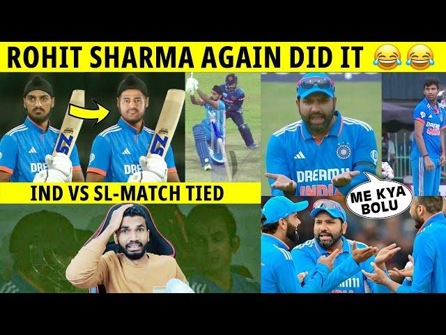 INDIA VS SRI LANKA MATCH TIED  ROHIT SHARMA FUNNY STUMP MIC | IND VS SL ODI