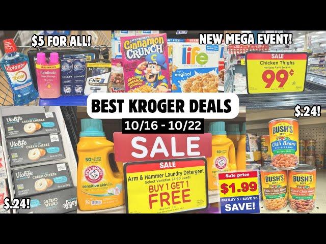 BEST KROGER DEALS | EASY NEW MEGA EVENT DEALS | KROGER COUPONING & SAVING MONEY | 10/16 - 10/22