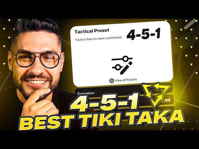 FC 25 BEST TIKI TAKA FORMATION! 4-5-1 PRO CUSTOM TACTICS & ADVANCED PLAYER ROLES!