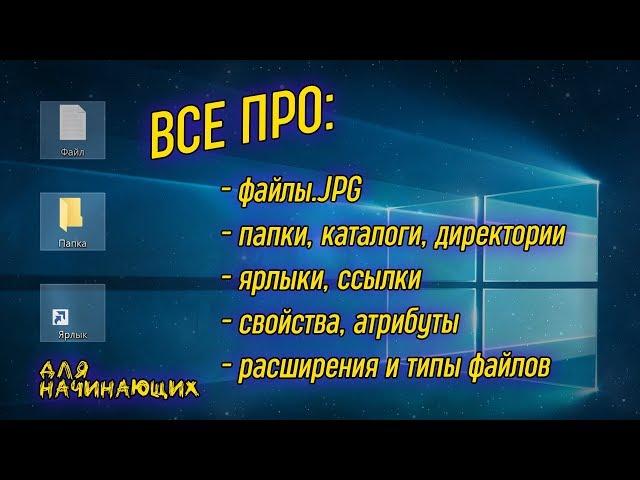 Урок 07 - Файлы, папки, каталоги, ярлыки и ссылки | Компьютерные курсы 2019 (Windows 10)