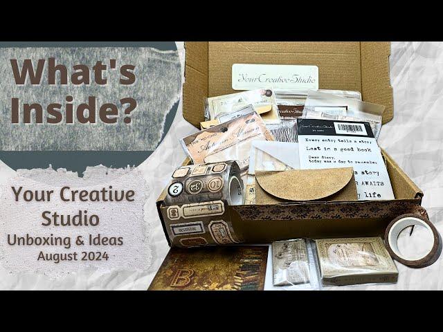 Your Creative Studio Unboxing & Ideas:  August 2024  Review vintage stationery subscription box