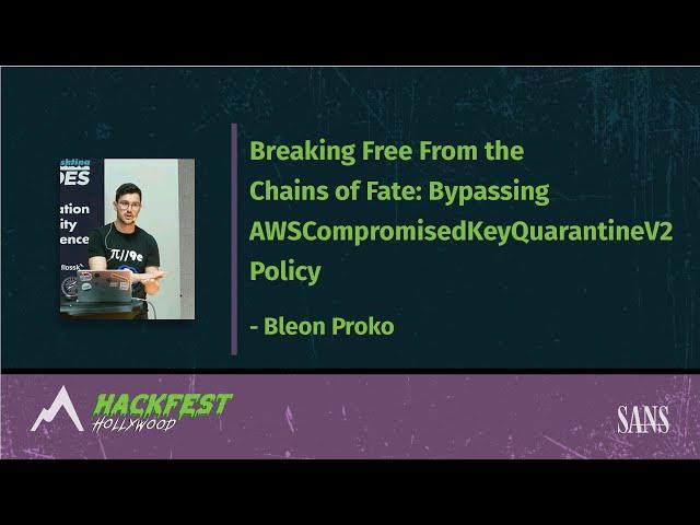 Breaking free from the chains of fate - Bypassing AWSCompromisedKeyQuarantineV2 Policy